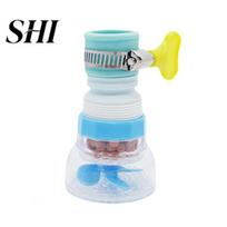 Faucet Aerator Water Tap Extender 360-Degree Rotatable Food Grade Plastic Sink Head Filter Spray Replacement Part Kitchen Supplies mėlyna