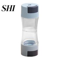 Seasoning Bottle Spice Jar Visible Design Large Capacity Good Sealing Food Grade Dustproof Pepper Reusable Quantitative Salt Tank Storage Kitchen mėlyna