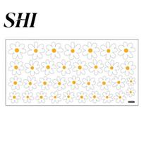 Wall Sticker Removable Self-adhesive PVC Living Room Small Mural Flower Pattern Art Background Decal Home Decor A