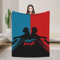 Daft Punk Elektroninės Grupės Antklodė Šilta Minkšta Juokinga Pliušinė Lovos Patalynė Mėtoma ant Sofos Kėdės Kelionės Flanelinis Patalynės Užtiesalas Lovos Dangalas 75X95CM