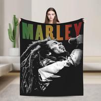 Bob Marley Reggae Ajax  Fleece Blanket Rasta Music Creative Throw Blankets for  Sofa Bedding Lounge Rug Piece, 75X95CM