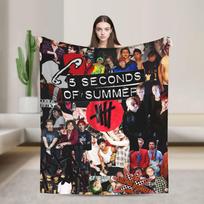 Michael Clifford 5 Second Flanelinis pledas Minkštas metamas pledas namų dekoravimui Iškylai Patogus lovatiesė Sofos lovos užvalkalas 75X95CM