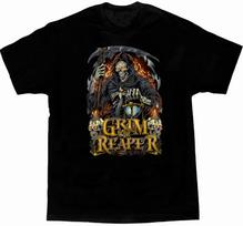 Personalized Grim The Reaper T Shirt Short Sleeve 100 Cotton Casual Tshirts Loose Top Size S3XL S įvairiaspalvis