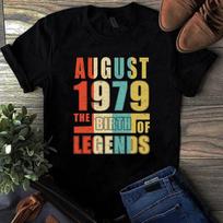 August 1979 The Birth Of Legends Vintage Unisex Men's and Women's T-shirts S įvairiaspalvis