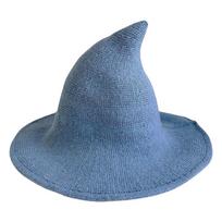 High Quality Halloween Witch Hat Solid Color Costume Hat Wacky Halloween Party Hat  Masquerade ežero mėlyna spalva