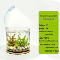 LED Aquarium Desktop Clip Light with USB - Night, Aquatic Plant & Small Tank Use 3W