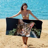 Golden Retriever Dog Print Beach Towel Microfiber Quick Dry Absorbent Lightweight Cute Animal Towel for Beach Pool Vacation 50x100cm