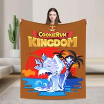 Cookie Run Kingdom Burning Spice Cookie Blanket Runner Game Flannel Vintage Breathable Throw Blanket for Coverlet Spring Autumn Size: 75*100cm, Weight: 230 GSM