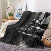 Chess Board Pattern Throw Blanket Lightweight Grid Checkered Design for Bed Or Couch Office Bedroom Black & White Birthday Gift Size: 75*100cm, Weight: 230 GSM