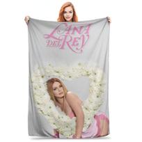 American Singer Lana Del Rey Blanket Pop Culture Music Flannel Novelty Soft Throw Blanket for Home Spring/Autumn Size: 75*100cm, Weight: 230 GSM