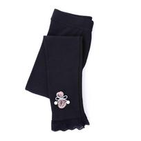Spring Autumn Fungus Leggings for Girls Candy Color Girls Leggins Elastic Children Pants Baby Ribbed Leggings Clothing 150 juoda