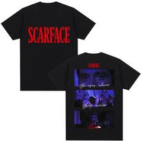 Tony Montana The Lead Actor of The Classic Movie Scarface Creates A Pure Cotton Mens Tshirt for Chico 2025 Summer Season - Me... S įvairiaspalvis