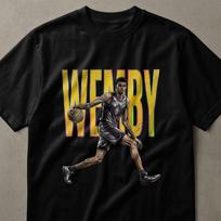 Wemby Alien Ball Basketball T-Shirt, Retro Hoop Star Graphic Tee, Streetwear Style, Game Day Apparel Gift 4XL