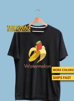 Banana Watermelon Irony Shirt, I'm Not Sure, But I Think This Is What A Watermelon Is Funny Irony Shirt, Food Humour GifT shirt, Premium Tee XL