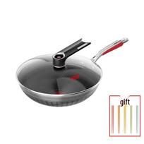 KOBACH 316L Stainless Steel Wok with Red Dot Sensor 32cm