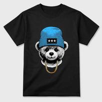 Gangster Teddy graphic tee. Streetwear Brand Graphic T-Shirt. Foams University Blue S