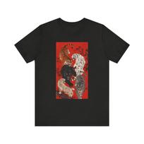 Roaring Tigers Illustration Tee | Vintage Asian Art Panel L