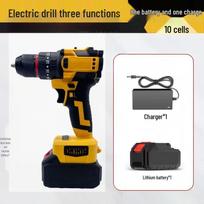 OLOEY 25V Cordless Brushless Impact Drill CN plug (adapter included) geltona
