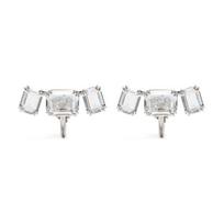 Swarovski Millenia Polished Effect Crystal Earrings Women earrings Silver 5701274 Box+Shopping Bag (Random Color),F white