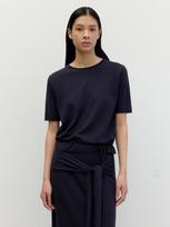 Race Half-Sleeve Knit Top_Navy Reference/Free
