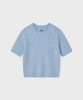 Pallet Cable Short Sleeve Knit Sky Blue Sky Blue/S