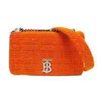 [Pre-Owned] Lola Small Orange Quilted Fabric Shoulder Bag Silver Hardware - Excellent #QY4TS8 ONE SIZE