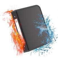 Fireproof Waterproof 3-Ring Binder Fireproof Round Binder with Zipper for Pens and 8.5*11-Inch 375-Sheet Paper (No Inserts) 06.01.009