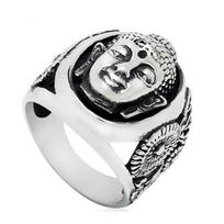New Standard Buddha Bless Ring Stainless Steel Buddhism Jewelry Rings Wholesale Price 7
