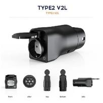 Type2 V2L Adapter EV Car Vehicle to Load Discharger for Camping Outdoor 16A Socket Type 2 EU /Multi-functional US EU UK GB Plug EU Plug