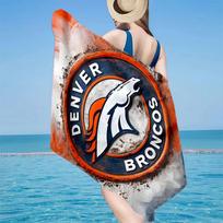 Denver Broncos Logo Microfiber Beach Towel, Lightweight And Quick-Dry, for Summer Travel, Beach Essential, Swimming Pool 70cmx140cm(27x55inch)