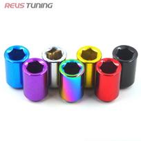 Red 32mm M12x1.5 / M12x1.25 Steel Racing Car Wheel Lock Nuts Chrome Lug Nuts M12x1.25 juoda
