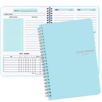 Custom Logo Journal Notebook Study Organizer Weekly Planner With Non-dated (Blue,21*14.5*0.8cm&A5) mėlyna