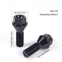 M14x1.25 M12x1.5 M14x1.5 Wheel Lug Bolts for BMW 1 3 5 7 Series X1 X3 X5 X6 MINI Car Hub Steel Screws 36136781150 36136781151 5pcs Model 150