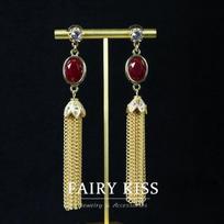 Hot Selling Glass Pearl Sweater Chain with Fashionable Temperament, Long Retro Design, Versatile, Niche Necklace Set, Earrings