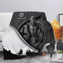 Viking Warrior Flannel Blanket,Warm Soft Cozy Throw Blanket for Bedroom Bed Sofa Travel,teen Adult Black Home Decor Blanket Gift Size: 75*100cm, Weight: 230 GSM