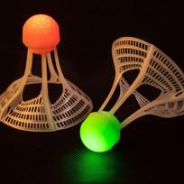 Tamsios Nakties LED Badmintono Apšvietimo Kamuoliukai Šviečiantis Bumerangas Apšvietimas Badmintono Nakties Treniruotės luminous green