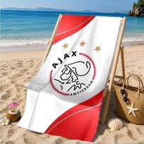 AFC Ajax Emblem Design Beach Towel, Quick-drying, Easy to Care for, Suitable for Both Fitness and Beach Vacations,Sports Essential 70cmx140cm(27x55inch)