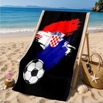 Kroatijos Futbolo Pasididžiavimas Paplūdimio Rankšluostis, Greitai Džiūstantis, Lengvai Priežiūros, Tinka Tiek Sportui, Tiek Paplūdimio Atostogoms, Sporto Būtinas 70cmx140cm(27x55inch)