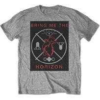 Bring Me The Horizon Unisex Tshirt Heart Symbols (Grey) Rockoff S