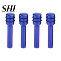 Car Door Lock Knob 4Pcs Aluminum Alloy Latch Anti-deformed High-end Knobs Automotive Inner Pull Pins Interior SUV 4pcs mėlyna