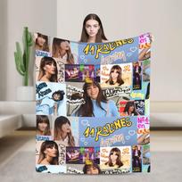 Ispanų dainininkė miela Aitanaed albumo pledas Dekoratyvinis flanelinis pledas sofai, foteliui Minkštas šiltas kokybiškas lovatiesės dovanų 75X95CM