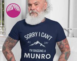 Munro Tshirt.Funny Munro Tee.Munro Bagging Gifts.Munro Gift Tshirt.Mountain Tshirt.Hill Walking Gifts.Munro Scotland Tshirt M
