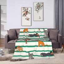 Džiunglių knygos pledai Super minkšti juokingi pliušiniai patalynės užtiesalai sofai kėdei dekoratyvinis flanelinis lovatiesis lovos uždangalas 75X95CM