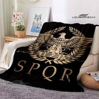 Romos SPQR spausdinta antklodė Šilta ir graži flanelė Minkšta ir patogi madinga dekoratyvinė antklodė Namų kelionių antklodė 75X95CM