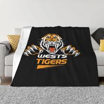 New-Wests-Tigers-01-Icon Throw Blanket Furry Blankets Decorative Blanket Furry 75X95CM