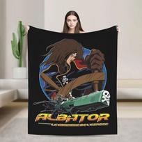 Space Pirate Captain Harlock Albator Velvet Blanket  UltraSoft Portable Throw for Bed Travel AutumnWinter Bedspread 75X95CM