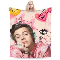 Harrys Styles Dainininko Antklodės Vilnos Visų Sezonų Nešiojama Super Šilta Antklodė Lovai Miegamajam Lovatiesė 75X95CM