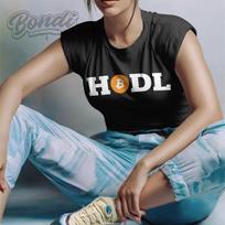 HODL Bitcoin BTC Distressed Vintage Cryptocurrency Logo Funny Hold On For Dear Life Bitcoin To The Moon T-Shirt 4XL