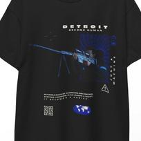 Detroit Become Human T-Shirt inspired by the PS4 PS5 video game,futuristic android gamer shirt,perfect gift fans,Detroit Become Human fans!! M blue