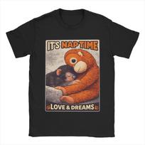 Unisex Punch Monkey T Shirts  Pure Cotton Clothes Casual Short Sleeve Crewneck Tees Plus Size TShirt S įvairiaspalvis